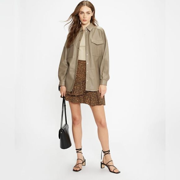 Ted Baker Animal Tiger Print Ruffle Skirt 6 Boho Glam Rock Whimsigoth Rebel Punk - Picture 1 of 15